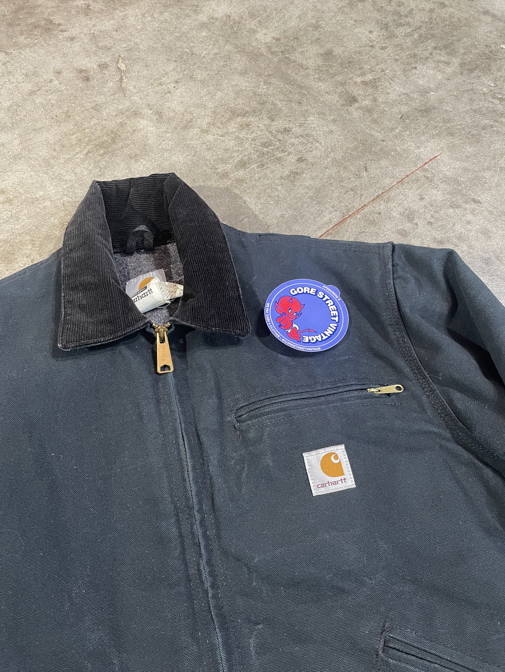 Carhartt Detroit J01 BLK Made in USA Blanket Lined S 19x25
